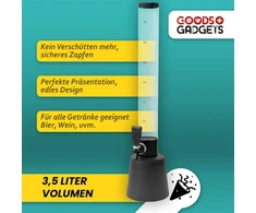 GOODS+GADGETS gėrimų bokštas su čiaupu, 3,5 l talpos, metalo konstrukcija, 85 cm aukščio