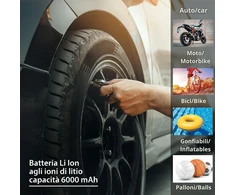Goodyear belaidis nešiojamas oro kompresorius 6000 mAh su LED žibintuvėliu 23985