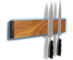 Gourmetop magnetinis sieninis peilių laikiklis iš akacijos medienos, 30,5 cm, 30.5cm-Light Wood
