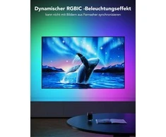 Govee RGBIC LED juosta televizoriui 55–65" su Bluetooth ir Wi-Fi valdymu, 3,8 m