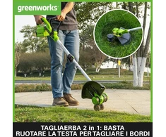Žoliapjovė - trimeris Greenworks G40LT33K2; 40 V; 1x2,0 Ah akum.