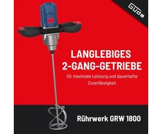 Plakiklis Güde statybinis maišytuvas 1800 W, 2 pavaros, minkštas paleidimas, elektrinis reguliavimas, modelis 58048