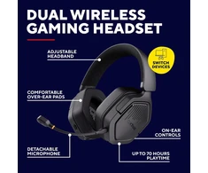 GXTrust GXT 1493 Ravox belaidės žaidimų ausinės su mikrofonu, Bluetooth ir 2,4 GHz