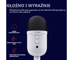 GXTrust GXT 236W Yami stalinis kondensatorinis USB mikrofonas su kardioidine kryptingumo charakteristika ir RGB
