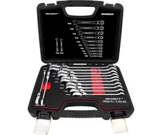 HASKYY raktų su terkšle komplektas, 12 dalių, chromo–vanadžio plienas, 8–19 mm, CRGS-16