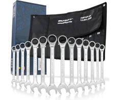 HASKYY reketinių kombinuotųjų veržliarakčių rinkinys 8–22 mm, 14 vnt., CGMRRS12T-15