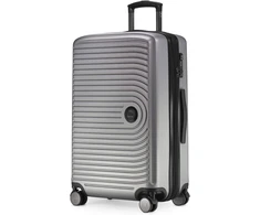 Kelioninis Hauptstadtkoffer vidutinio dydžio kietas lagaminas su TSA užraktu, išplečiamas, 68 cm, 88 l, sidabrinis