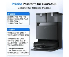 HAUSPROFI dulkių siurblio maišeliai Ecovacs Deebot T50 ir X8 serijoms, 12 vnt., RECOT50
