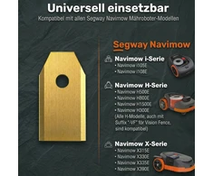 HAUSPROFI tytaniniai atsarginiai peiliai robotui Segway Navimow i105E/H/X, 45 vnt. komplektas