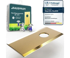Hausprofi tytaniniai atsarginiai peiliai robotui vejapjovei Eufy E15, E18, 60 vnt., DIN EN 50636-2-107