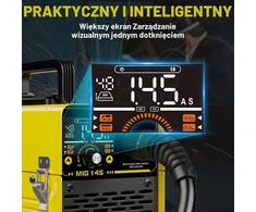 haxiaoer 145 A 3 viename suvirinimo aparatas Flux MIG/MMA/Lift TIG MIG145