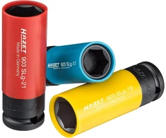 Hazet smūginių galvučių rinkinys ratams, 1/2 col., 17–21 mm, 903SPC/3