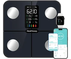 Healthkeep išmaniosios kūno sudėties svarstyklės su pulso matavimu, 180 kg, FG2016LB