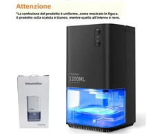 Heelay oro sausintuvas 1200 ml su automatiniu išsijungimu ir 7 spalvų apšvietimu KW-CS01