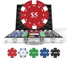 HEITOK pokerio rinkinys 500 sunumeruotų 11.5 g žetonų su metaliniu branduoliu ir aliuminio lagaminu XY-6511