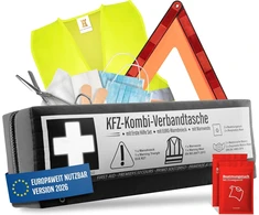 HELDENWERK automobilinis pirmosios pagalbos rinkinys 3 viename su įspėjamuoju trikampiu 1100144