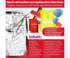 HELDENWERK automobilinis pirmosios pagalbos rinkinys 3 viename su įspėjamuoju trikampiu 1100144