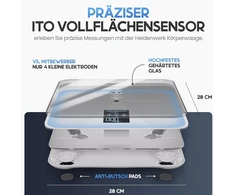 HELDENWERK išmaniosios kūno sudėties svarstyklės su Bluetooth, 180 kg