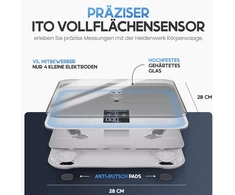 HELDENWERK kūno sudėties svarstyklės su Bluetooth, 180 kg
