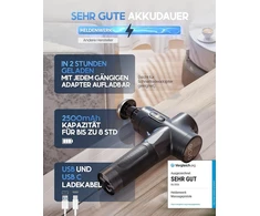 HELDENWERK masažinis pistoletas su šildoma galvute, 7 antgaliais, 30 greičių, USB-C, 1100017