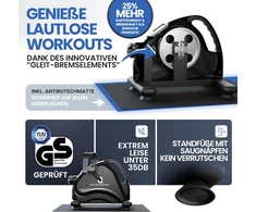 HELDENWERK pedalinis treniruoklis rankoms ir kojoms su LED ekranu, 8 lygiai, 1100113