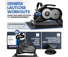 HELDENWERK pedalinis treniruoklis rankoms ir kojoms su LED ekranu Pro Trainer