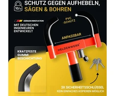 HELDENWERK ratų blokatorius automobiliui ir priekabai, 18–30 cm, 3 raktai, 1100161