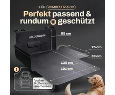 HELDENWERK universalus automobilio bagažinės apsauginis kilimėlis šunims, juodas