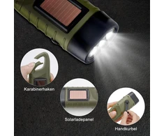 HENGBIRD rankinis LED žibintuvėlis su saulės įkrovimu, 30 lm, 2 vnt., RX2