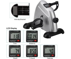 Himaly mini dviratis treniruoklis rankų ir kojų mankštai su LCD ekranu Argento