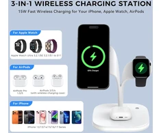 HJCE belaidė 3 viename MagSafe įkrovimo stotelė 20 W su USB-C, YM-UD22