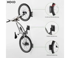 HOKO dviračio laikiklis sieninis, 30 kg apkrova, plieno, pasukamas Velo 30 modelis