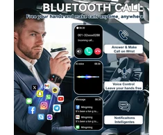 Homailida išmanusis laikrodis su Bluetooth skambučiais, 1.85 col. ekranas, IP67, G93