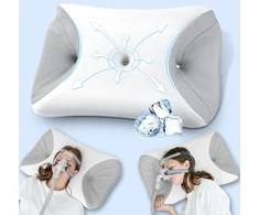 HOMCA CPAP pagalvė iš viskoelastinių putų 65 x 40 cm su vėsinančiu užvalkalu PL08