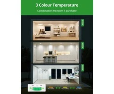 HOMEOW įleidžiami LED šviestuvai, 5 W, 230 V, reguliuojami, 68–80 mm, 3 spalvų temperatūros, 20 vnt. rinkinys