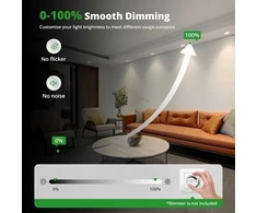HOMEOW įleidžiamų LED šviestuvų rinkinys, 7 W, 230 V, 20 vnt., pritemdomi, 75–90 mm, YZ-RCL7D3CCT