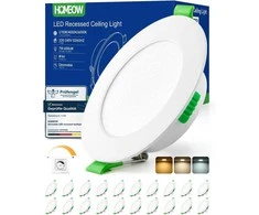 HOMEOW įleidžiamų LED šviestuvų rinkinys, 7 W, 230 V, 20 vnt., pritemdomi, 75–90 mm, YZ-RCL7D3CCT