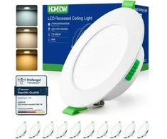 HOMEOW plonas įleidžiamas LED šviestuvas 7 W, IP44, reguliuojama spalvinė temperatūra, 600 lm, baltas