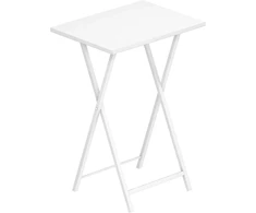 HOOBRO sulankstomas pagalbinis staliukas, metalinis rėmas, balta spalva, 48x36x66,5 cm, EWW15BZ01
