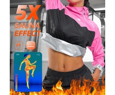 HOTSUIT moteriškas neopreninis saunos kombinezonas su užtrauktuku 6540904-PNK-M