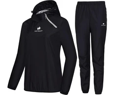 HOTSUIT moteriškas sauna kombinezonas svorio metimui, juodas, M, Sauna suit