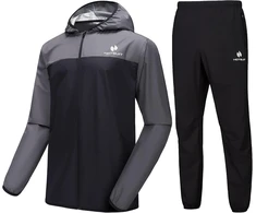 HOTSUIT vyriškas saunos kostiumas su gobtuvu, pilkas, S, 513140020