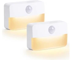 HOTUT LED naktinė lempa su judesio ir šviesos jutikliu, 0,5 W, baterinis maitinimas, 2 vnt.