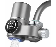 HOTUT vandens čiaupo filtras su UV LED ekranu, aktyvintos anglies kasete ir ABS korpusu KAT-STP-301