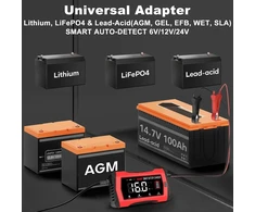HTRC automobilinis akumuliatorių įkroviklis 6 V/12 V/24 V, 16 A, 16A-Charger