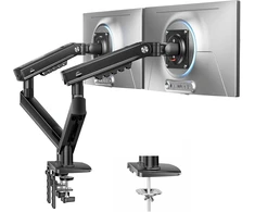 HUANUO dvigubas monitorių laikiklis 13–32 colių ekranams, iki 9kg, VESA 75/100 mm HNDMA119B-DS