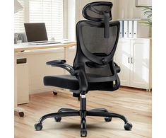 HUANUO ergonominė biuro kėdė su reguliuojama juosmens atrama, galvos atlošu ir 3D porankiais MSOC10B-US