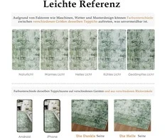 HUGEAR kilimas 180 × 270 cm, žemas paviršius, skalbiamas, neslystantis, žalias, modernus dizainas