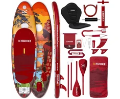 HUIIKE pripučiama irklentė su aksesuarais, 305x84x15 cm, PVC, 130 kg, African Soul - Full Pack