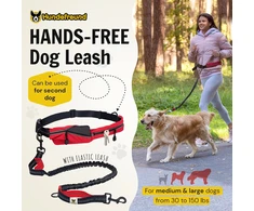 Hundefreund laisvų rankų šuns pavadėlis su juosmens diržu, elastingas 120–180 cm